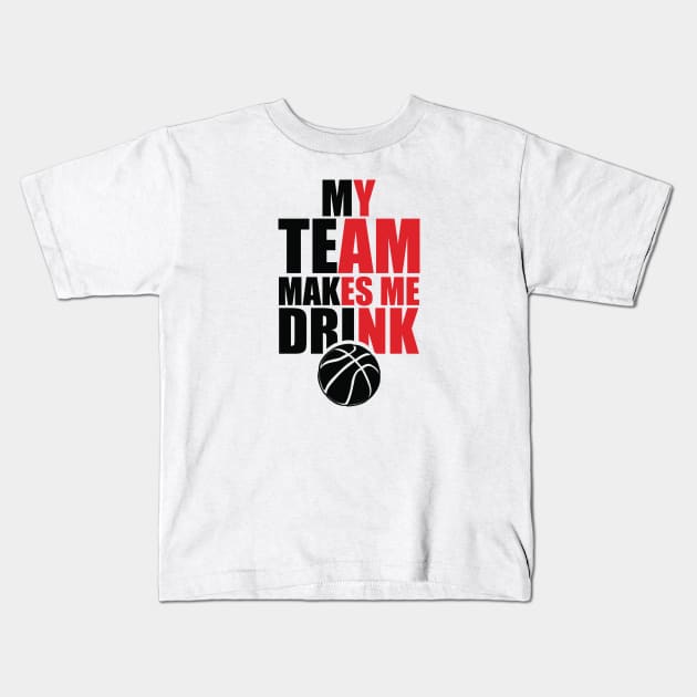 NBA Portland Trailblazers Drink Kids T-Shirt by SillyShirts